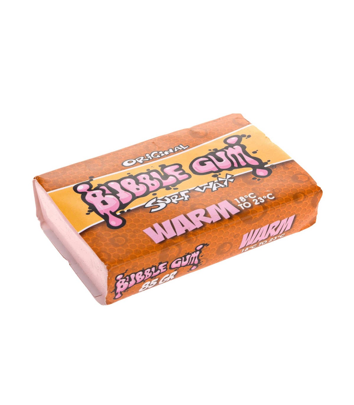 PARAFINA BUBBLE GUM ORANGE SURF WAX WARM 18-23°C