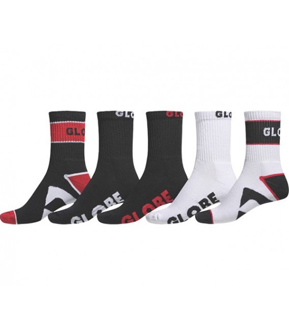 CALCETINES GLOBE DESTROYER 5 PACK RED