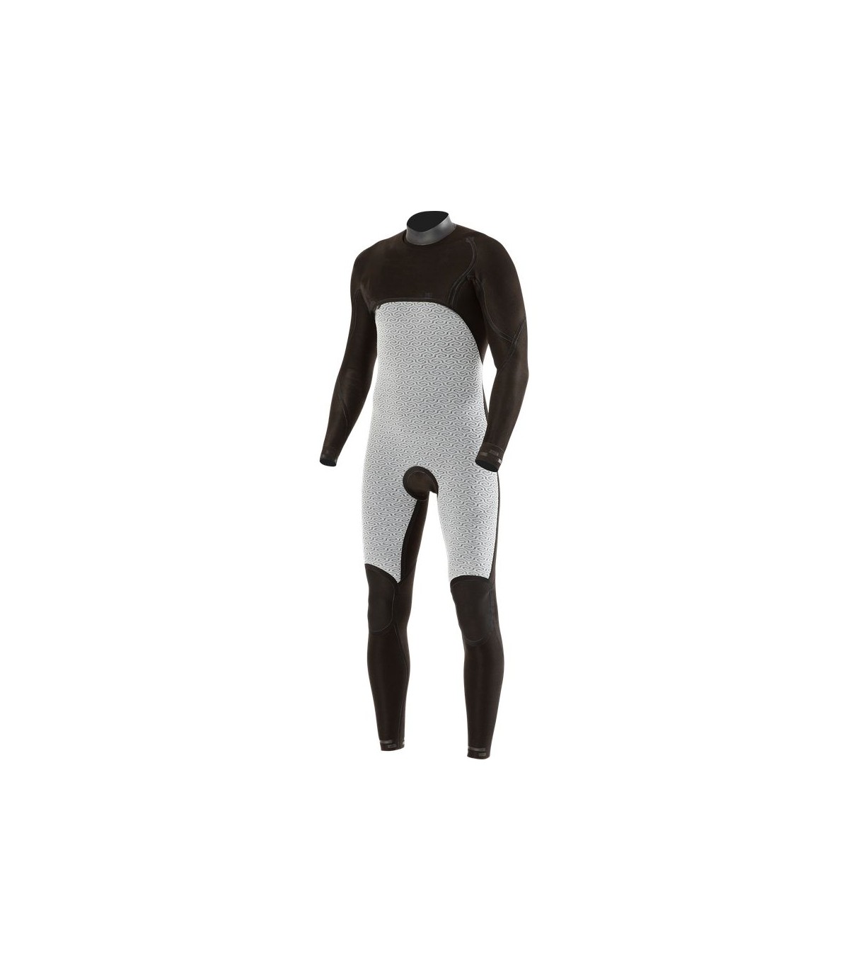 Traje de surf - Vissla seven seas 4/3 ful chest zip grey