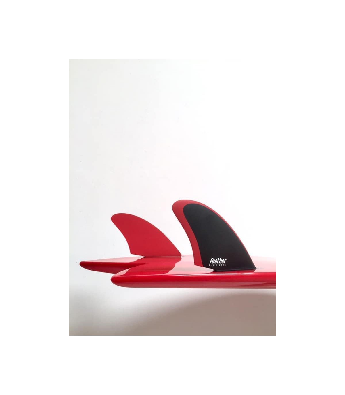 Quillas - Feather fins twin fin future red