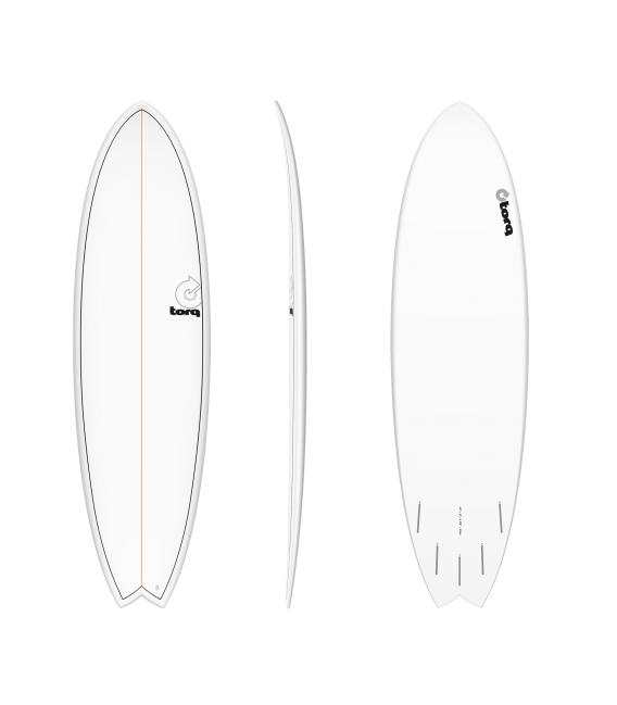 Tabla de surf Torq 6.6 Fish TET pinline white