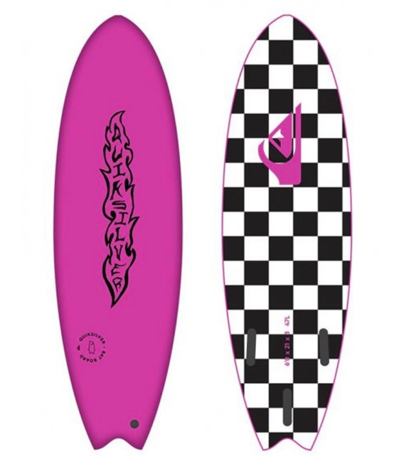 Tabla de surf Quiksilver Bat 6.0 MIJ0 pink