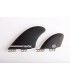 Quillas - Feather fins semi keel quad hc FCS II black
