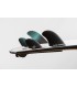 Quillas - Feather fins semi keel quad hc FCS II black