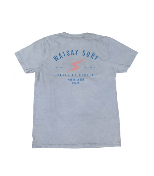 Camiseta Watsay  lavado piedra rayo grey