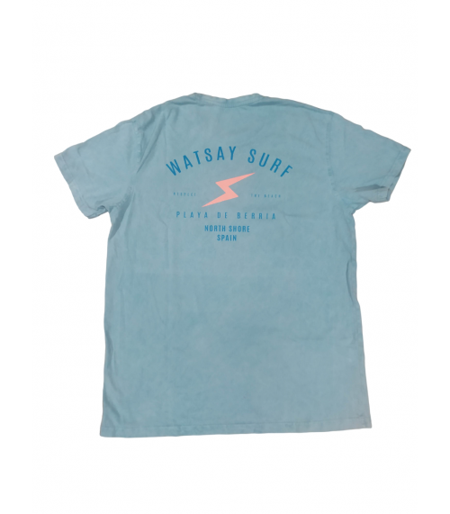 Camiseta Watsay  lavado piedra rayo blue