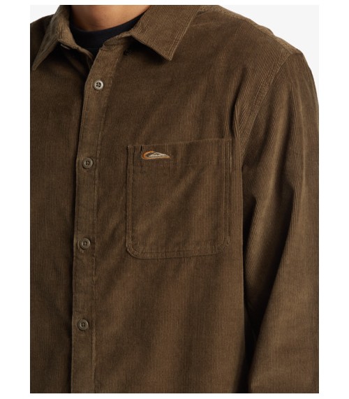 Camisa Quiiksilver pana Smoke Trail brown