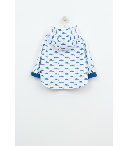 Chubasquero estampado Batela bebe marinero con forro de algodon white