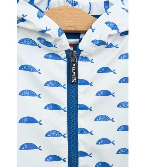Chubasquero estampado Batela bebe marinero con forro de algodon white