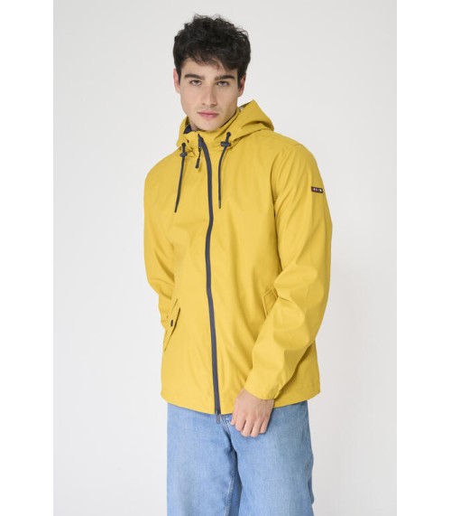 Chubasquero Batela PU con forro rayas yellow