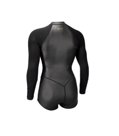 Traje de surf O´neill Wms Bahia 2/1 Front Zip L/S Short Spring blk/blk
