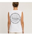 Camiseta Watsay sin mangas berrifornia blanca
