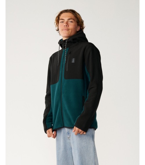 Sudadera Rip Curl searth series panelled cremallera green