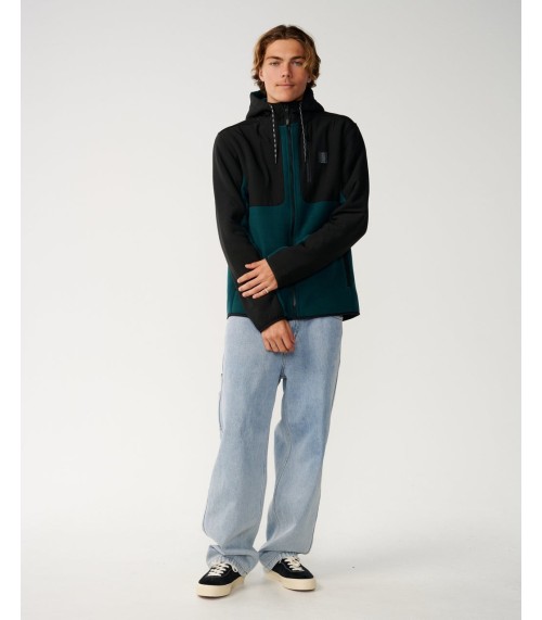 Sudadera Rip Curl searth series panelled cremallera green