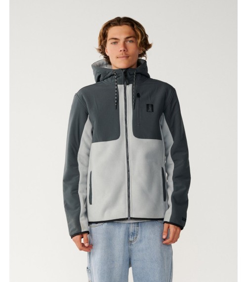 Sudadera Rip Curl searth series panelled cremallera grey