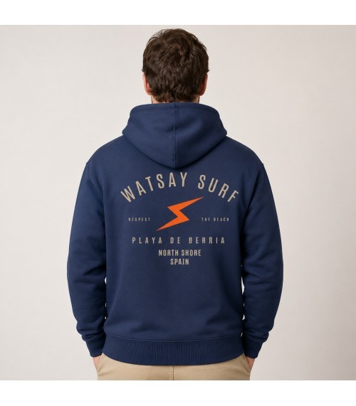 Sudadera capucha Watsay eco organica rayo navy