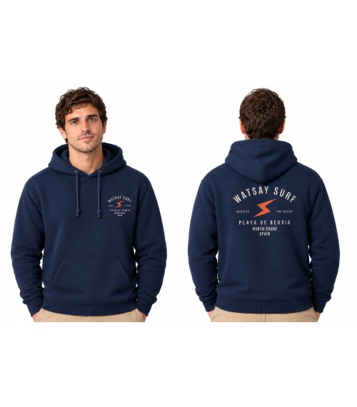 Sudadera Watsay rayo lavado a la piedra marino